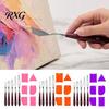 Color Mixing Spatula Set 5Pcs Palette Knife with 6 Paint Scraper, Stainless Steel Durable Scrapers Knife, Oil Metal Knives for Texture Art Blending