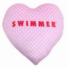 MORIPiLO Swimmer SWIMMER Cushion 45x35x10cm Character Goods Body Pillow Stuffed Toy Retro Heart Pink Morishita 4621564