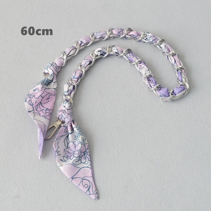 Новый модный бренд женские сумки аксессуары цепи съемные цветочные золотые серебряные металлические шелковые ремешки женские DIY цепи ручки для сумок