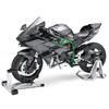 1/9 Kawasaki H2R Ninja with Spray Alloy Motorcycle Model Toy Vehicle Collection Sound and Light Off Road Autocycle Toys Car