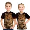 Summer Children Space Galaxy 3D T Shirt Angel Animal Lion Tiger Wolf Leopard Printed Boys Girls T-shirt Kids Fashion Tshirt Tops