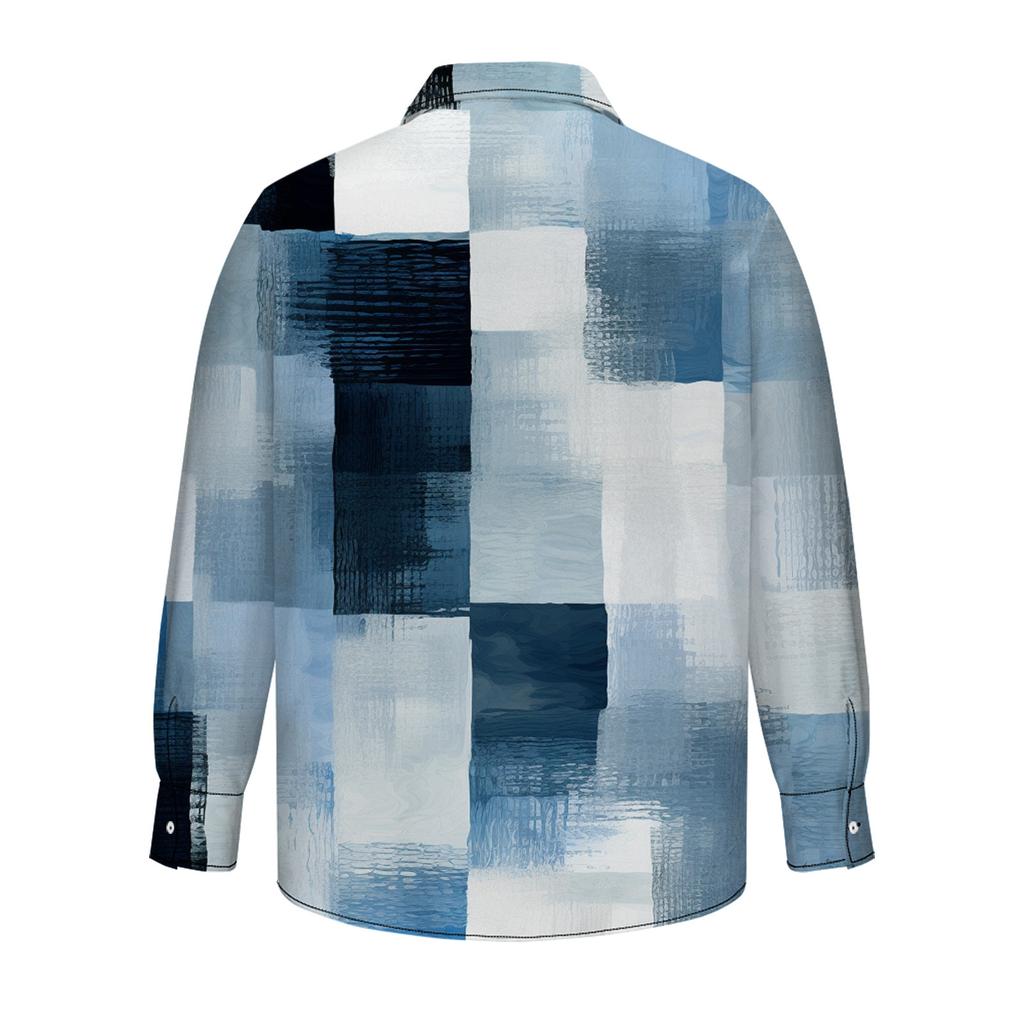 Мужская летняя новая свободная рубашка с длинным рукавом с принтом, кардиган, пляжная рубашка