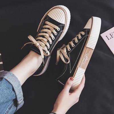 Daifa, осенние новые туфли в форме печенья, парусиновая обувь, женские низкие кеды, корейская модная обувь, суперпопулярная женская обувь INS, студенческая обувь