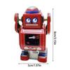 Windup Robot Toy Mechanical Retro Tinplate Clockworks Walking Robot Toy Table Decoration Kids Adult Collector Favor Gift