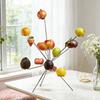 Взрывающаяся фруктовая ваза Искусство Плавающая подставка для фруктов Полная вентиляция на 360 градусов Сохраняет свежесть Металлическая скульптура для декора центра стола