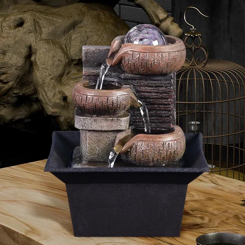 Подарки Настольный Водный Набор Фонтан-Водопад Портативный Настольный Успокаивающий Релаксация Счастливый Фэншуй Дзен Медитация Дом BZ4LDQ