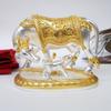 Kamdhenu Cow with Calf Idol Gold Silver Plated with Matte Finish | Home Decor Gaay Bachda Cow |Calf for Vastu | Positive Energy |