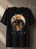 Alien Cat With Orange Cat Carrying Xenomorph Creature Moon Circle Alien The Short Version Text And Unisex All Tshirt