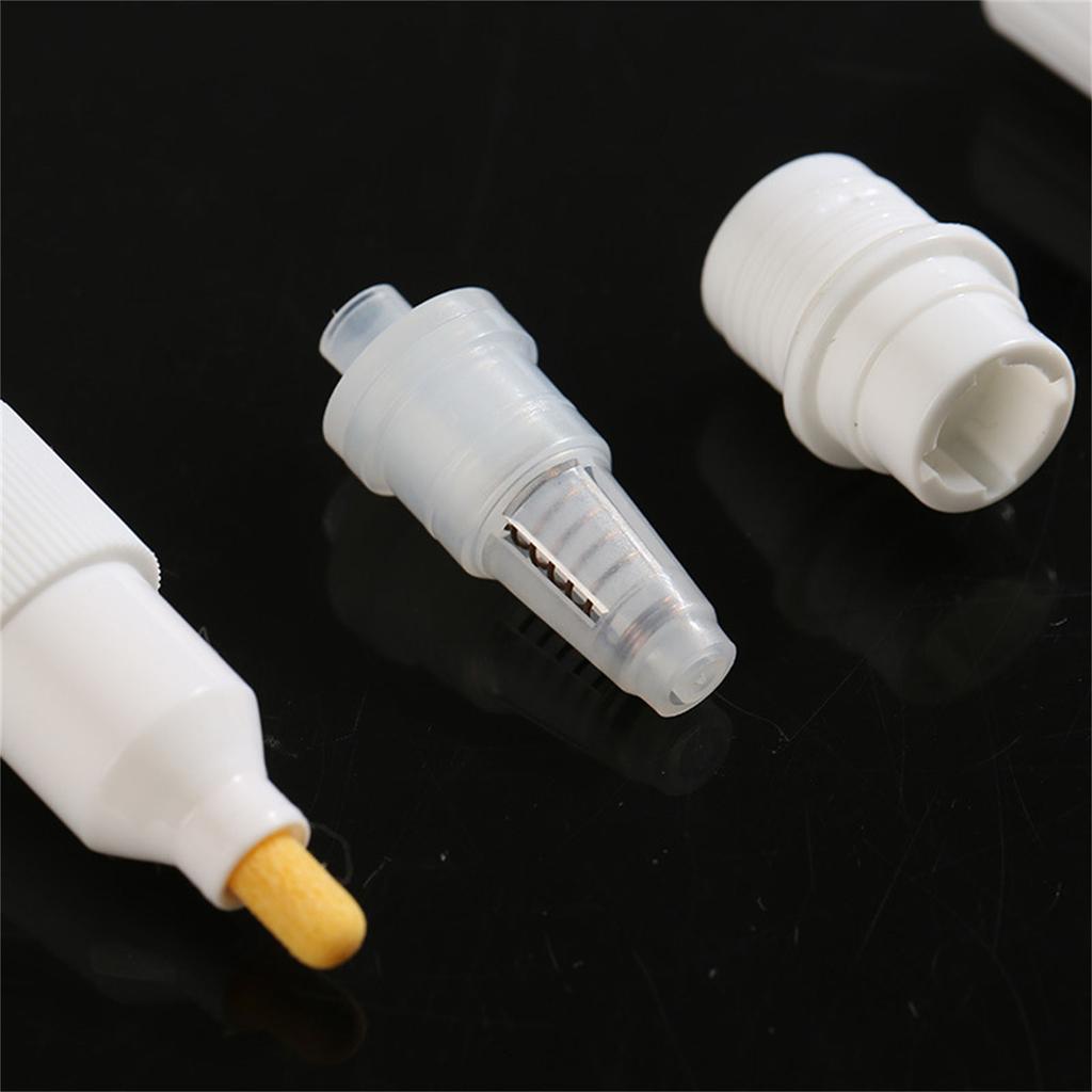2 Pcs Empty Paint Markers Refillable Painting Pen 5mm Round Head Fillable Paint Marker Clear Acrylic Paint Marker