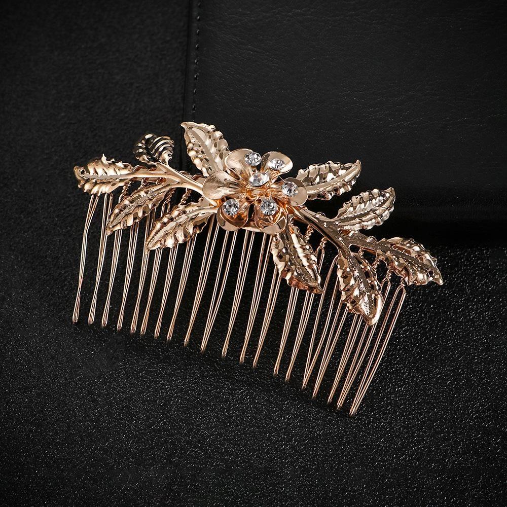 Модные украшения для волос Золото Серебро Свадебный гребень Свадебные аксессуары Женский головной убор Металлический лист