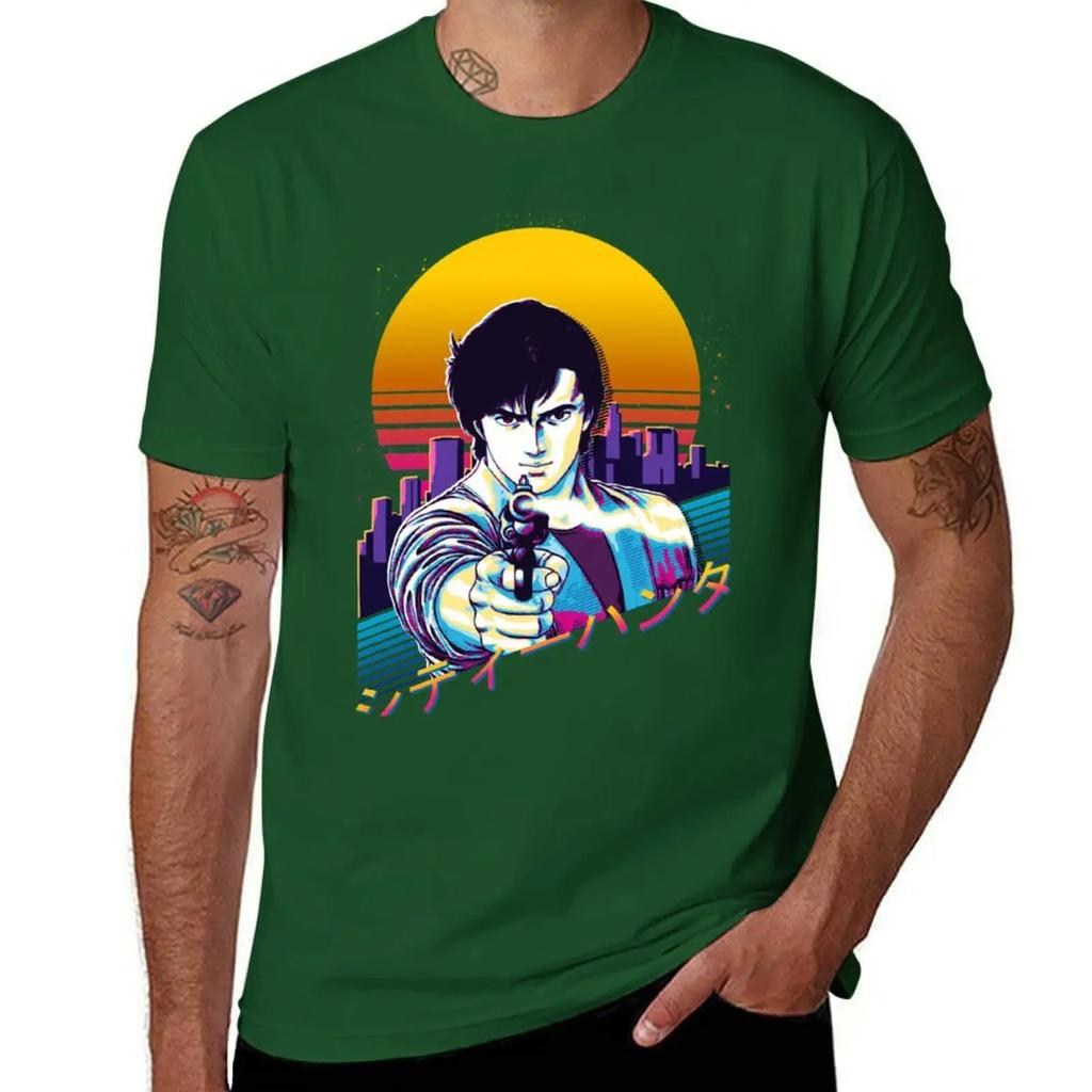 City Hunter - Ryo Saeba Retrowave Essential T-Shirt for a boy plus size tops funny t shirts for men