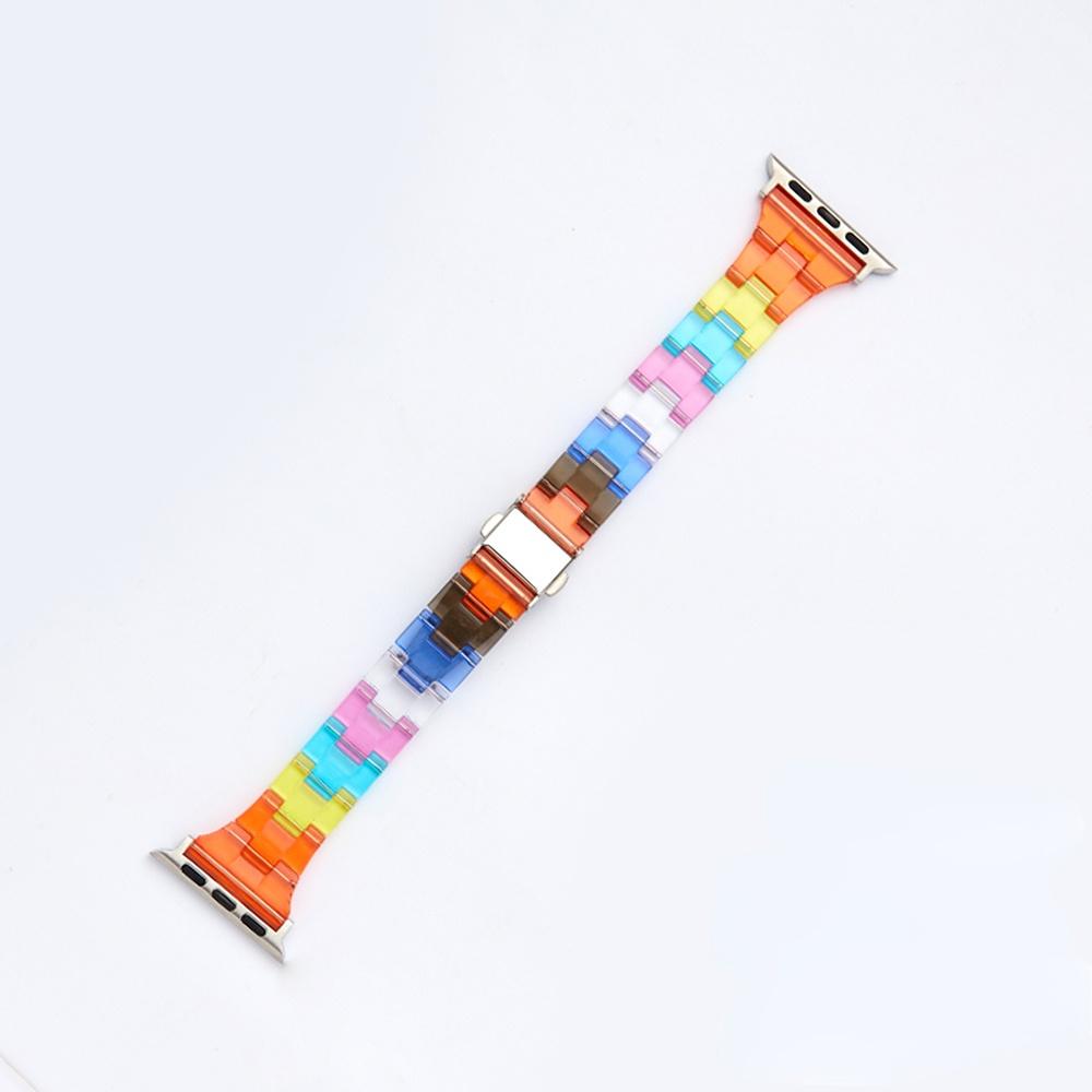 Resin Rainbow Transparent For Apple Watch Band 44mm 45mm 38 40mm 42 41mm 49mm 44 45 Strap Bracele iWatch Series 8 7 6 SE 5 4 3 2 Band