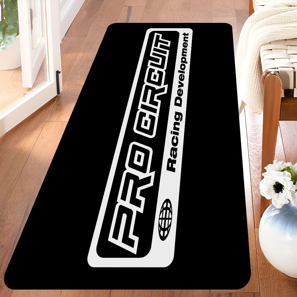 VIKAMA Flannel Racing Grade Long Rug Decorative Non-Slip Soft Cozy Soundproof Bedroom Sofa Bedside Long Rug Home Decoration