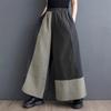Cotton Plus Size Vintage Floral High Waist Casual Loose Spring Autumn Wide Leg Pants Women Bloomers Trousers