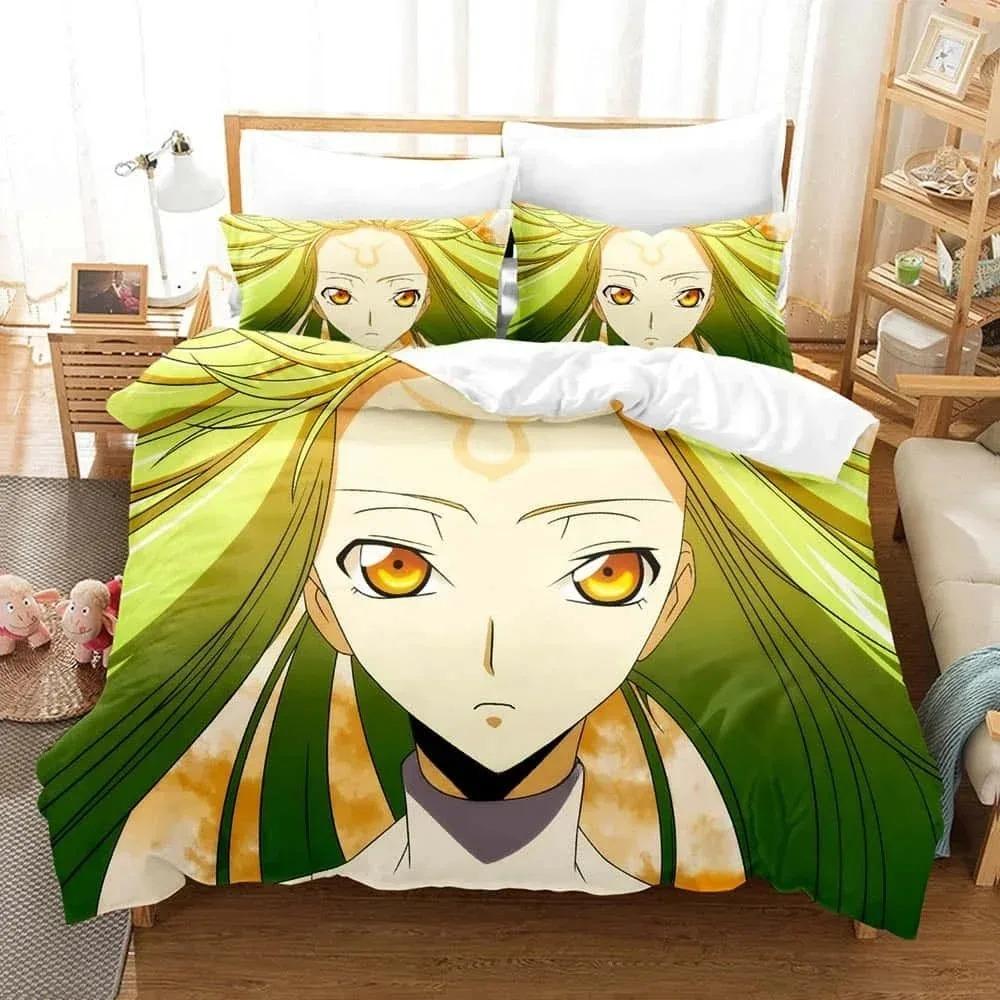Code Geass 3D Мультяшный Комплект Постельного Белья Односпальный Полуторный Двуспальный Евро Кинг Сайз Пододеяльник Для Домашней Спальни