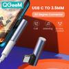 QGeeM USB C TO 3,5 мм аудио адаптер для наушников для Xiaomi Mi 11 Oneplus 8 Pro Huawei P30 мобильные телефоны конвертеры типа C