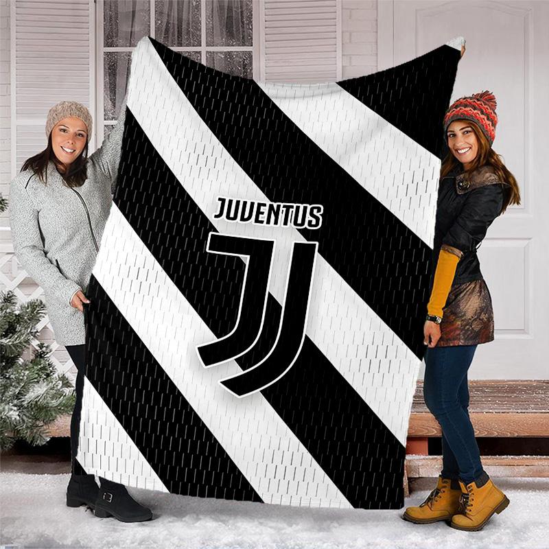 1pc Juventus Theme Blanket - Digital Print, Polyester, Cozy for All Seasons, Perfect for Outdoor, and Travel