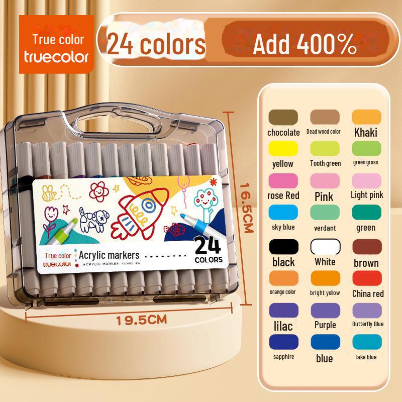 Нетоксичные акварельные маркеры: Ручки True Color Art для детского сада, наборные акриловые кисти