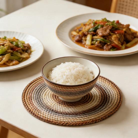 Подставка под тарелку Утолщенный Круглый Дизайн Богемный Стиль Подставка под тарелку Теплоизоляция Маслостойкий Коврик для стола Усиленный Шов Подставка под тарелку Обеденный Декор