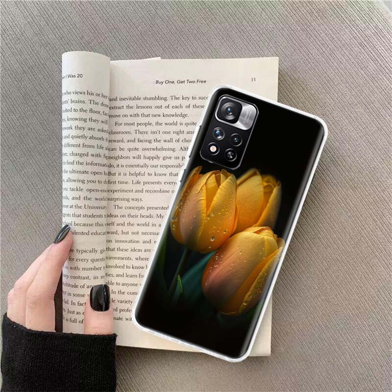 Чехол для телефона "Тюльпаны уже в полном цвету" для Redmi Note 13 12 Pro Plus 14 15 Pro 5G 11 11T 11E 11S 10 Pro 10S 9 9S Cover Cell