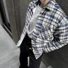 Высококачественная клетчатая пуховая куртка с лацканами: Чистый хлопок, начес, нейтральный стиль «старых денег», свободный крой, теплая верхняя одежда на молнии.