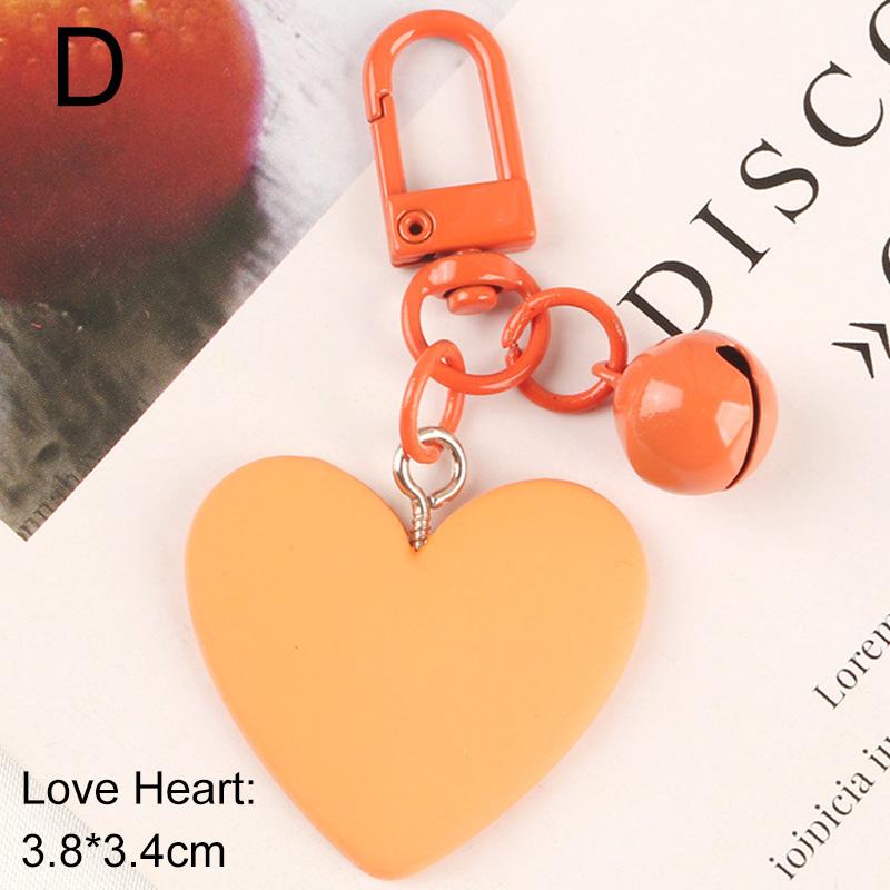 1PC Party Gifts Bells Love Heart Keychain Keyring Keychains Bag Pendants Car Keychains Cute Charms