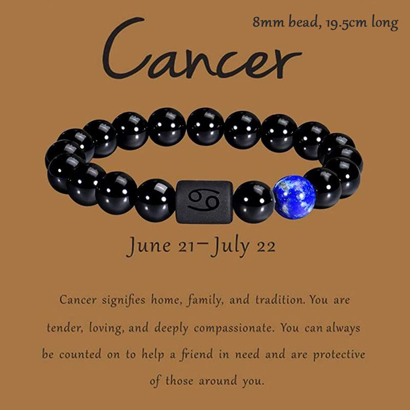 12 браслетов созвездий Homme, браслеты со знаками зодиака, креативный эластичный браслет из бисера для женщин и мужчин, ювелирные изделия для пар, подарки