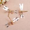 Fashion Fancy Bridal Hair Clip Baroque Women Jewelry Dragonfly Hairpins Gold Wedding Headdress