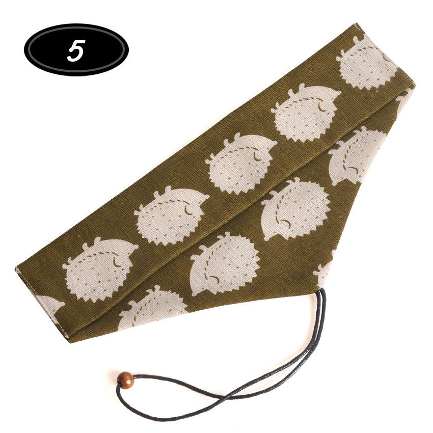 Cotton Linen Drawstring Cutlery Pouch Japanese Retro Portable Utensil Holder for Chopstick Spoon Outdoor Picnic