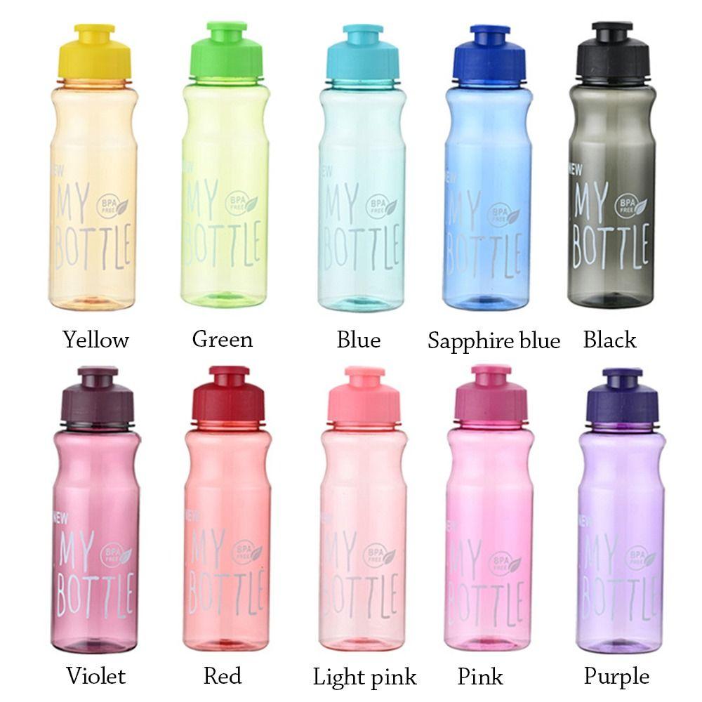 550ml Portable Multi-color Transparent Plastic Water Bottle Large Capacity Water Cup