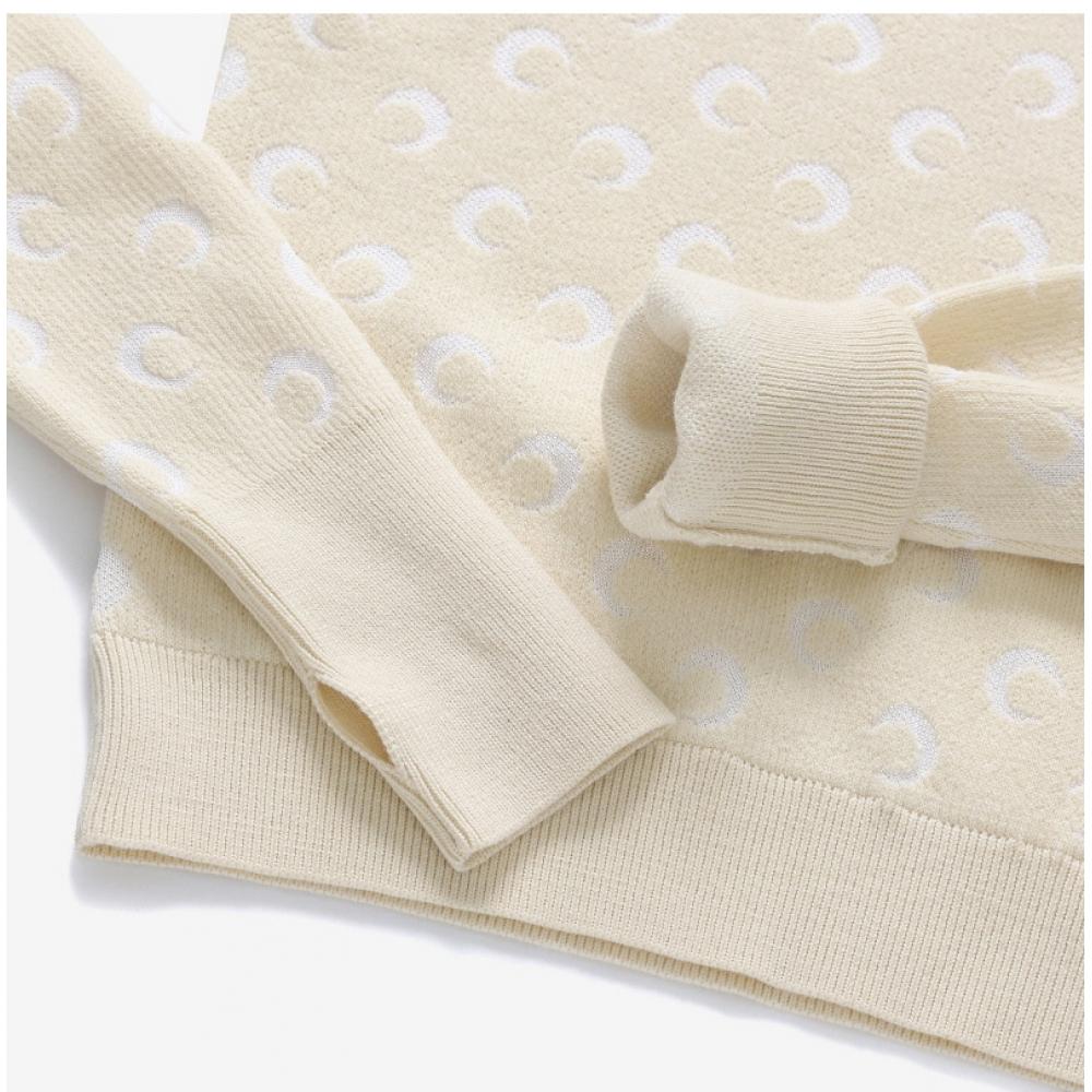 Marine Serre Жаккардовый Облегающий Женский Трикотаж Wtk014a Ckni0530 Wh20