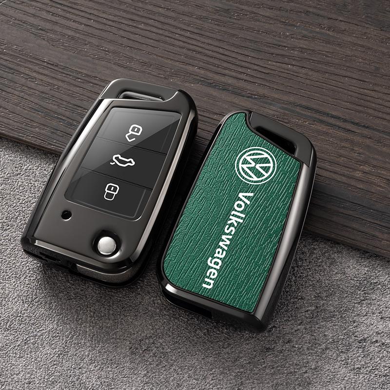 Для VOLKSWAGEN Чехол-защита для брелока автомобиля из цинкового сплава + Кожа Для VW Volkswagen Polo Golf 7 MK7 Tiguan MK2 Accesso