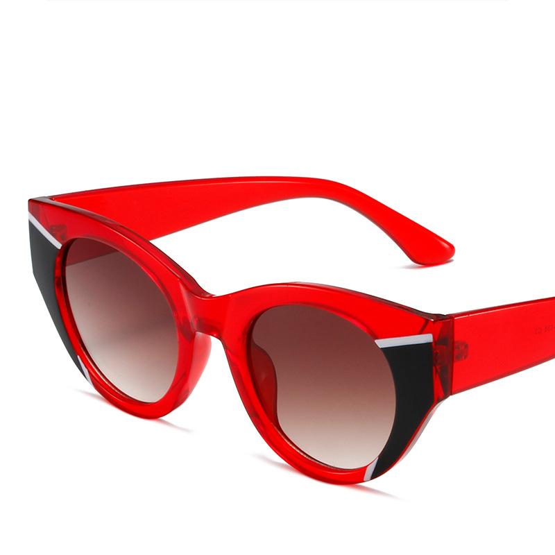 Неполяризованные модные солнцезащитные очки «кошачий глаз», цветные, овальные, стильные, солнцезащитные очки большого размера для женщин, украшения, оттенки для вождения, пешего туризма