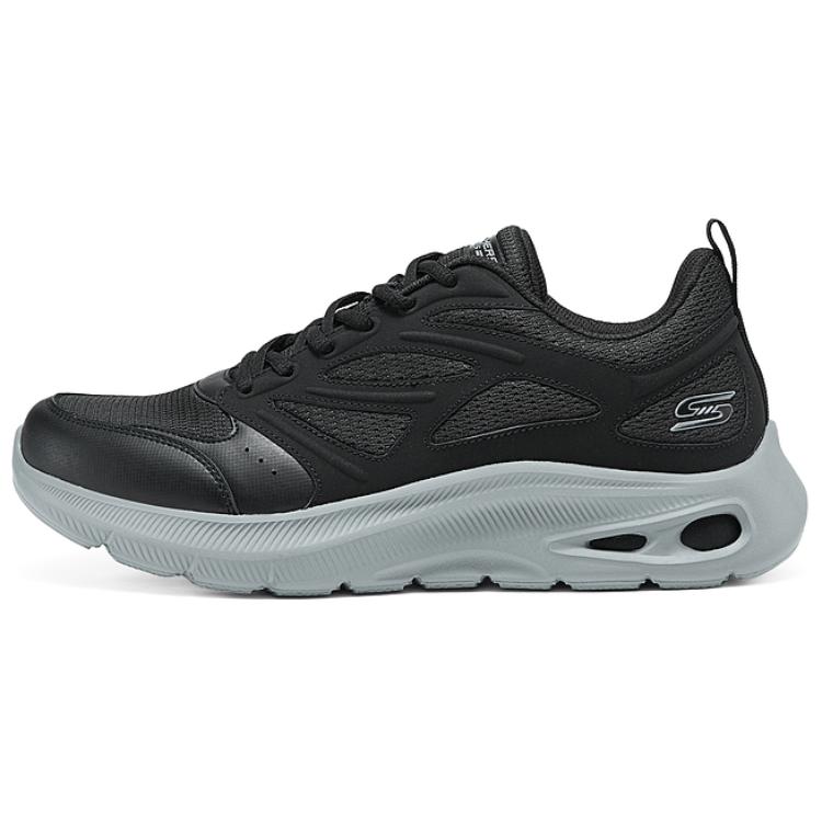Skechers Воздухоохлаждаемая Пена с Памятью Мужские Черные Низкие Повседневные Туфли Комфорт Прочность 118077-ЧЕРНЫЙ