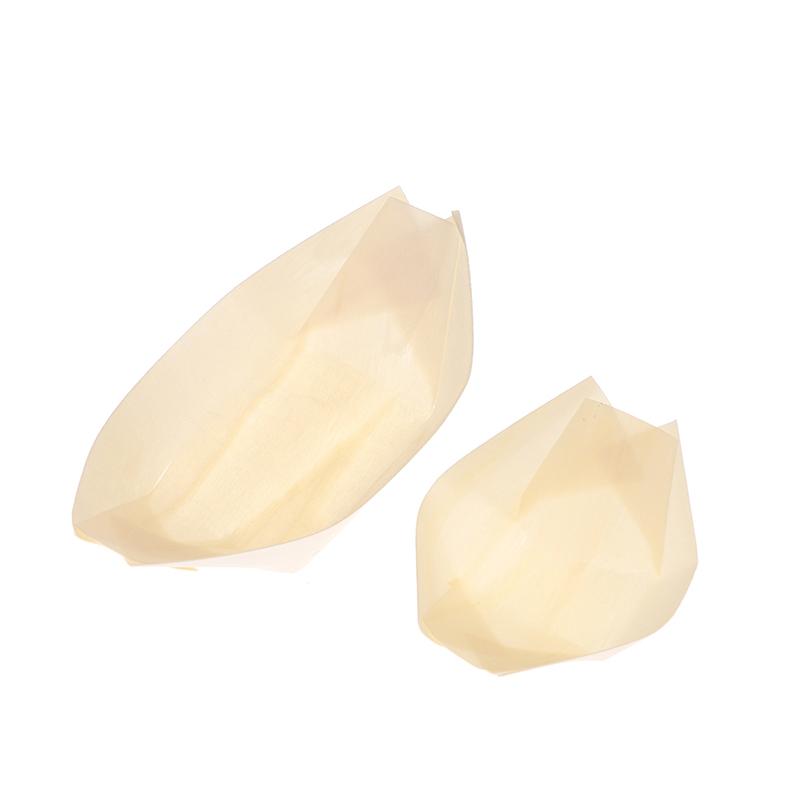 50 шт. Деревянные лодочки Тарелки Суши Салат Десертная миска Деревянная сервировочная миска Одноразовые подносы для подачи суши Тарелки-лодочки для суши