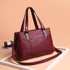 Women Bag Stitching Ladies Bag Soft Leather Fashion Temperament Handbag Multi-layer Shoulder Bag