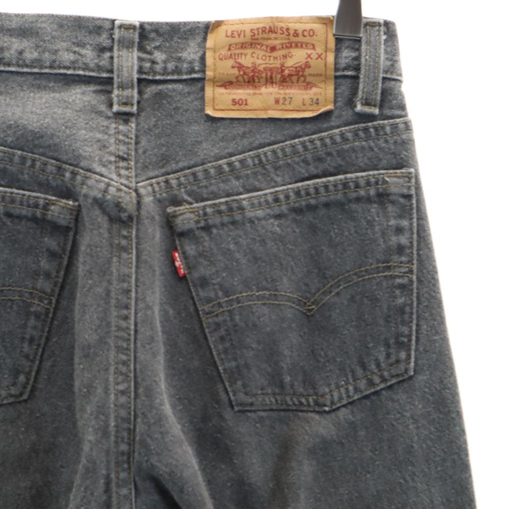 Levi's 90-е Made in USA 501 Старые черные прямые джинсы Женские Б/У