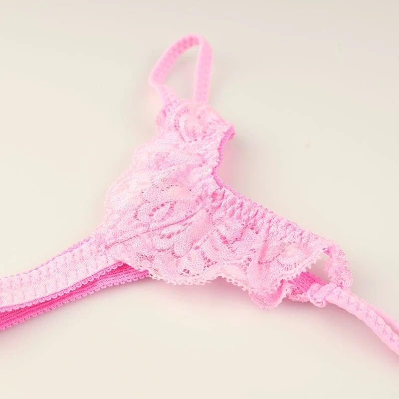 La Paumme Lightweight and with a and Lace Made In 320109 Women's T-Back Panties, Sheer, T-Front Design, Japan, Pink,