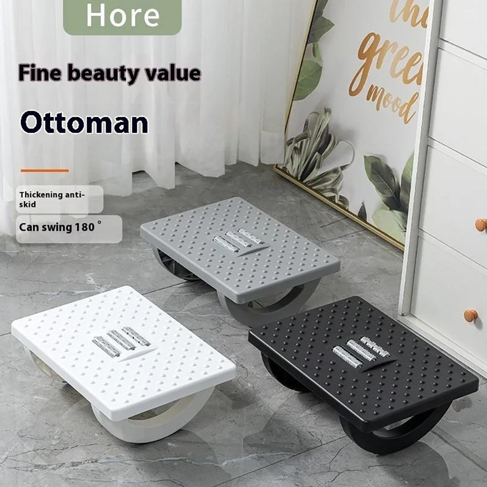 Портативный дизайн, эргономичная подставка для ног под столом, регулируемая высота, угол наклона, массажный роликовый стол, подставка для ног, снятие боли