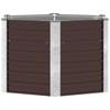 Garden Raised Bed Brown 129 x 129 x 77 cm Galvanized Steel