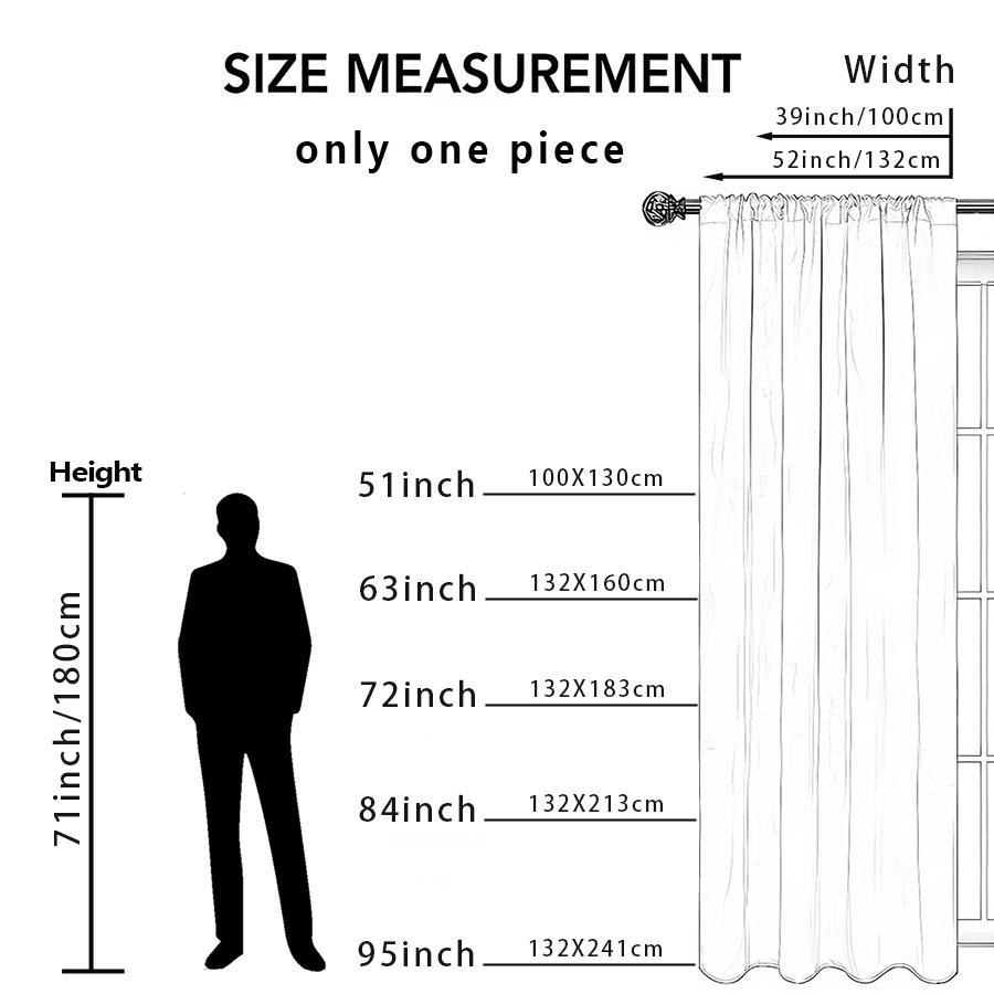 1PCS Islamic calligraphy lantern printed gauze curtain   festive atmosphere   bedroom living room   curtains