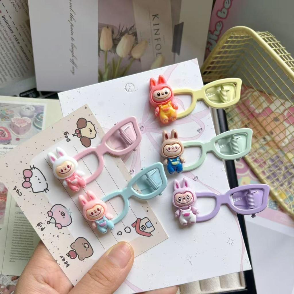Cute Labu Glasses Hair Clip Cartoon Hair Accessories Girl Heart Girl Hair Hairpin Headwear