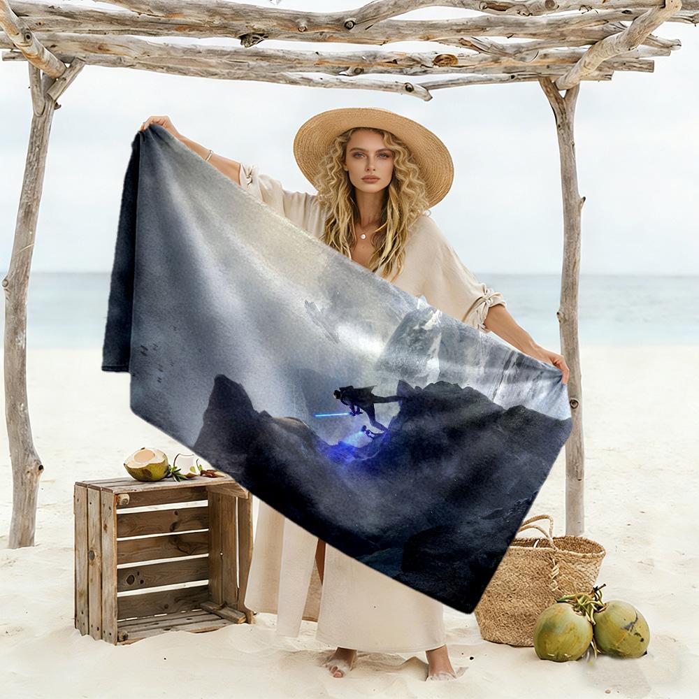 Star Wars Beach Towel High Absorbency Quick-Dry Comfortable Lightweight Suitable for Sports, Travel, Swimming, Yoga, Bathroom, Beach, And Pool
