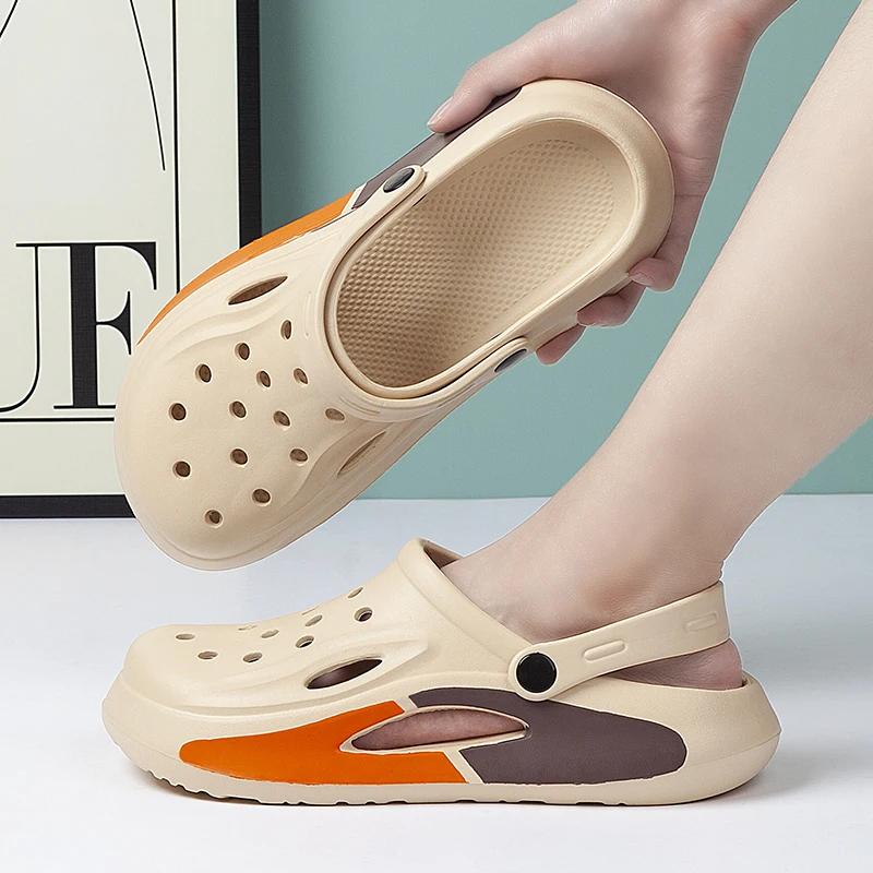 Модные летние сандалии для пар, мужские садовые сандалии, повседневная обувь для мужчин, модная обувь для воды, удобные домашние мягкие тапочки