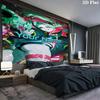 Cybernetic Future Heroine Custom Name Wall Tapestry Aesthetic Wall Hanging Printed Fabric Blanket Decorative Tapestries for Bedroom Living Room Home D