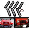 Replacement for 07-14 Jeep Wrangler Clip-in Front Insert Mesh Cover Grille Trim Car Accessories