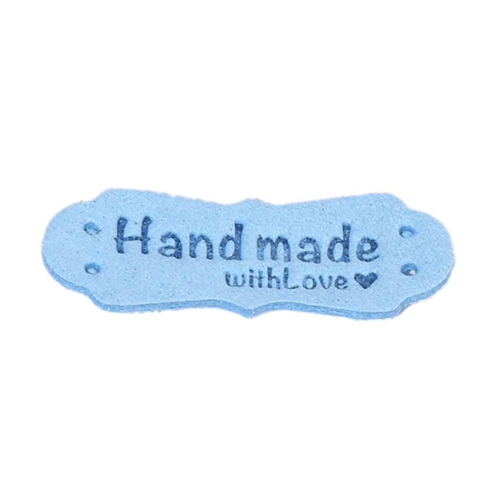 50pcs Handmade with Love Label Knitted Sewing Decorative Tag Supplies for Clothes Hat Sweater Coat Decoration