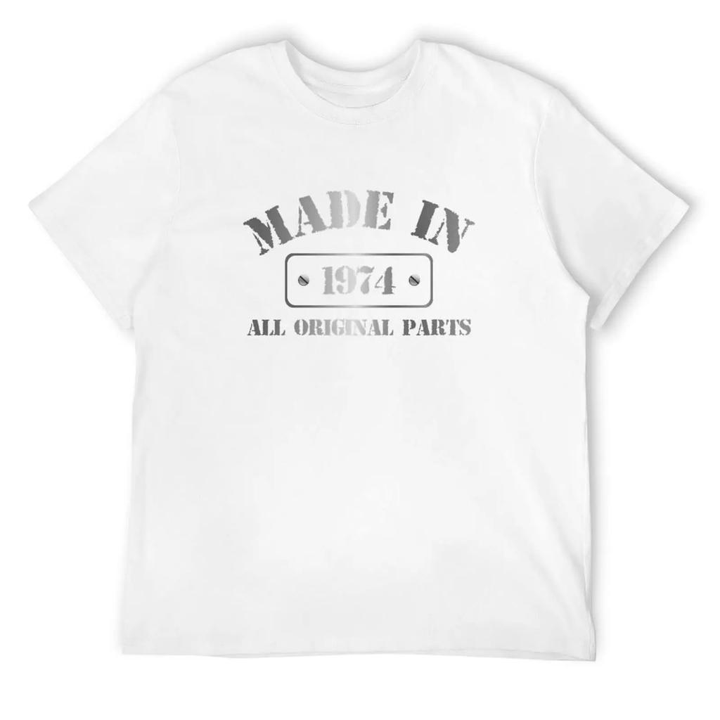 Made In 1974 T-Shirt Sports Fans Oversizeds T Shirts For Men Cotton