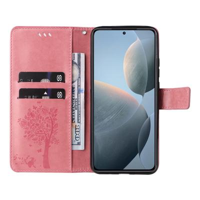 Для чехла телефона Xiaomi 14T с подставкой, с рисунком кошачьего дерева, кожаный кошелек, мобильная крышка
