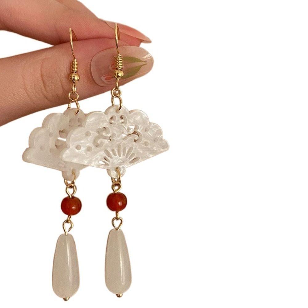 Винтажные серьги-бабочки с цветами в китайском стиле, серьги для ханфу, ювелирные аксессуары